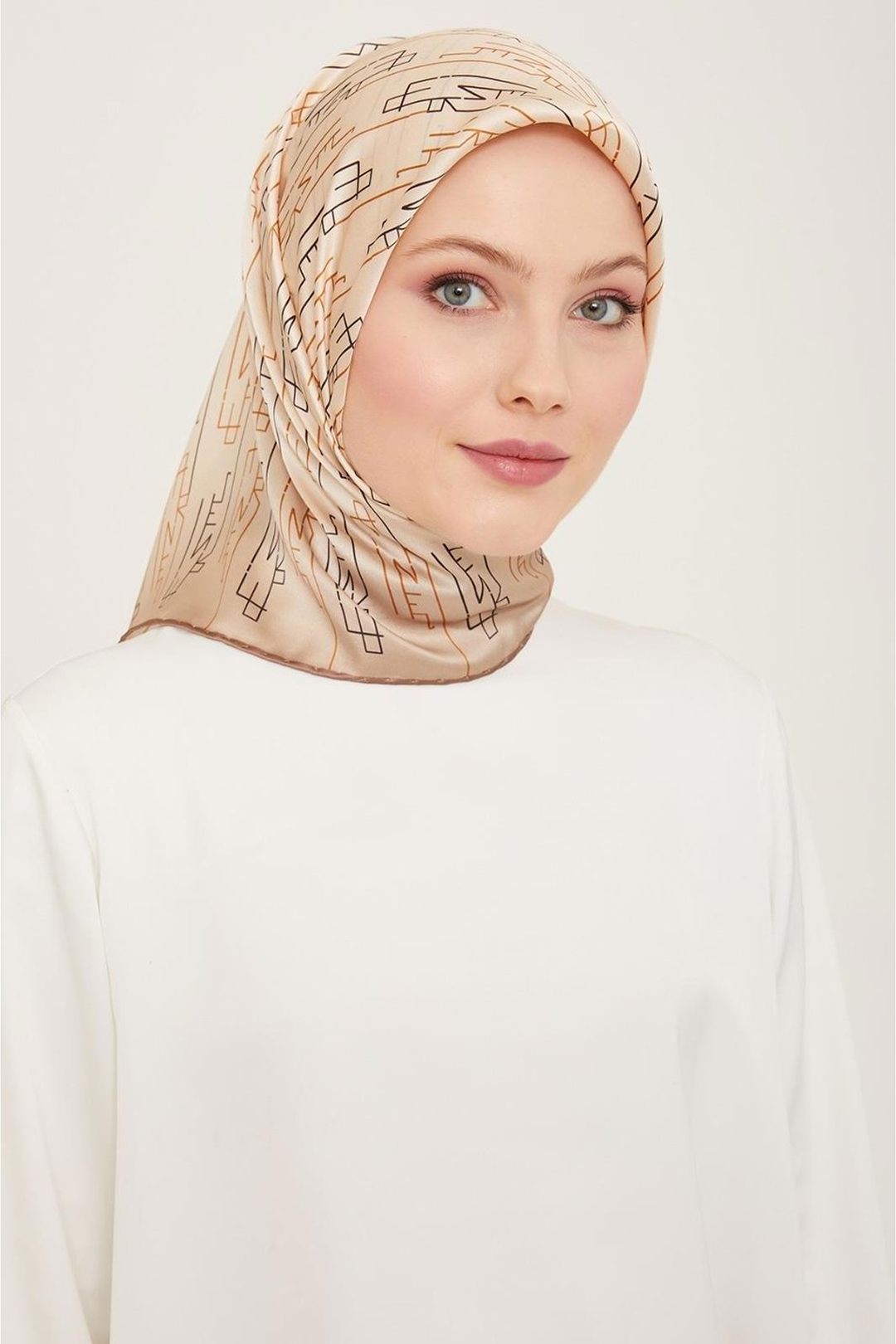 Armine 24summer Silk Scarf-32 Camel