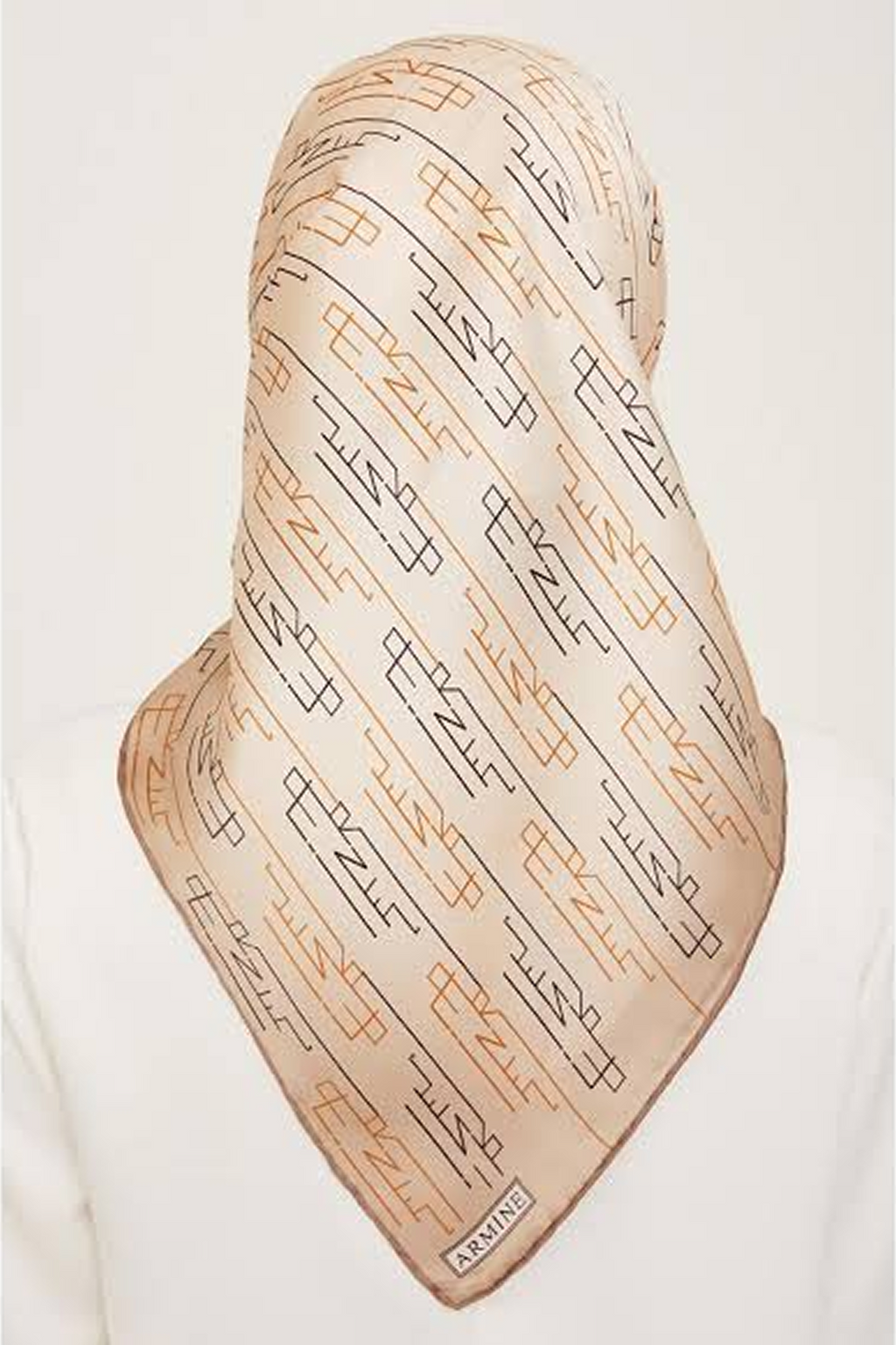 Armine 24summer Silk Scarf-32 Camel