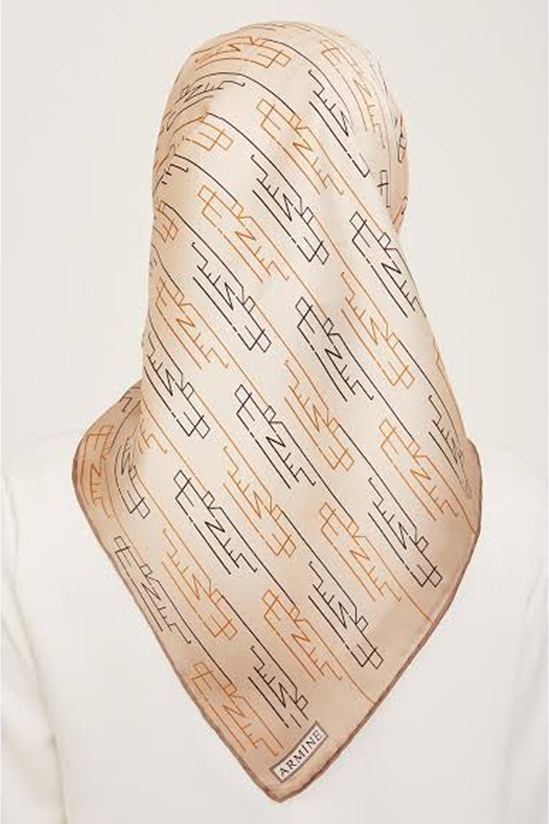 Armine 24summer Silk Scarf-32 Camel