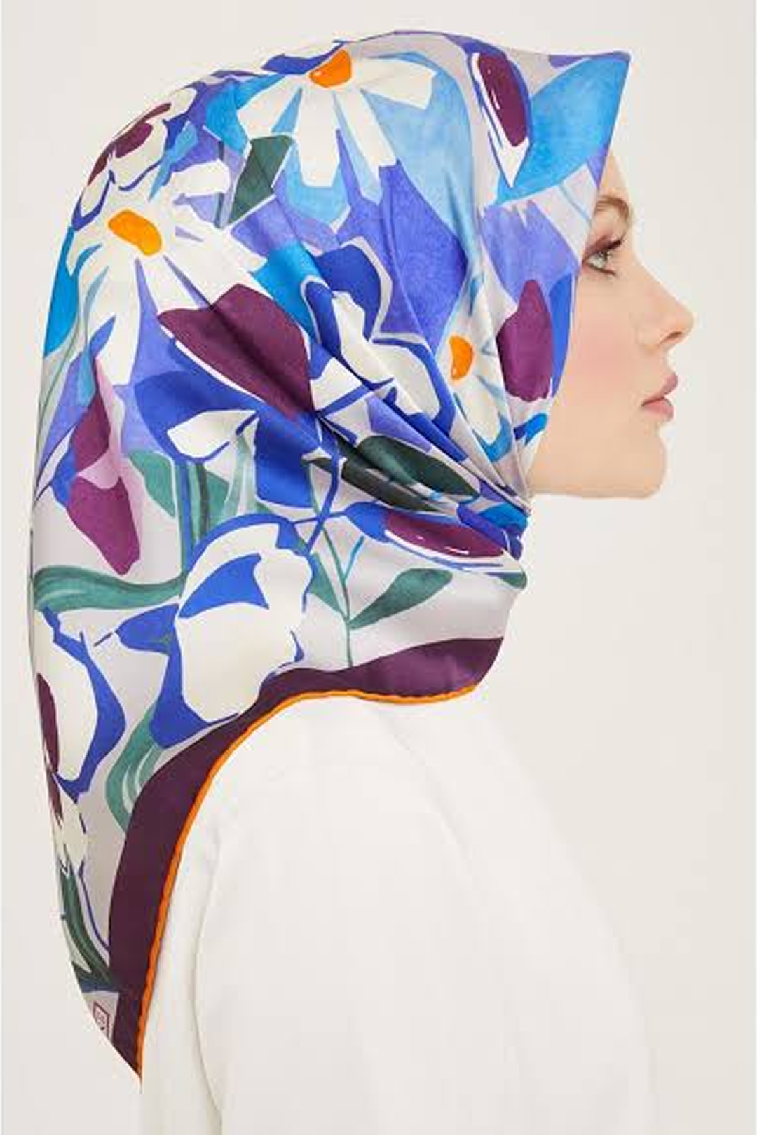 Armine 24summer Silk Scarf-35 Purple