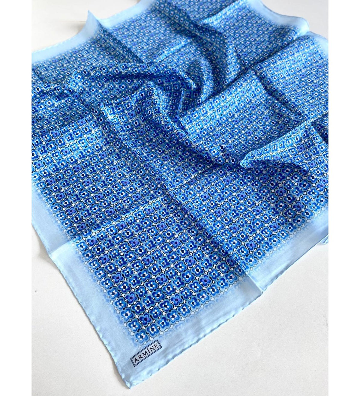 Armine 24summer Silk Scarf-36 Blue