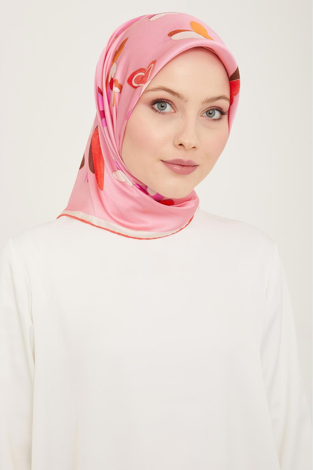 Armine 24Summer Silk Scarf-4 Fuchsia