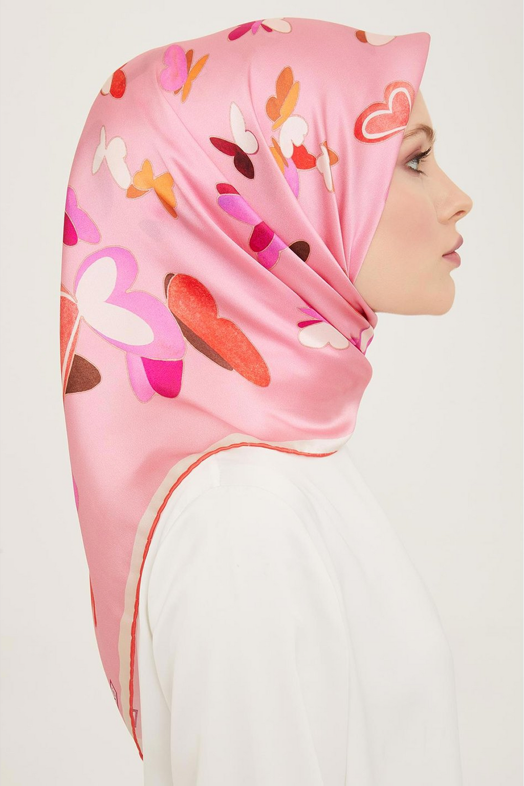Armine 24Summer Silk Scarf-4 Fuchsia