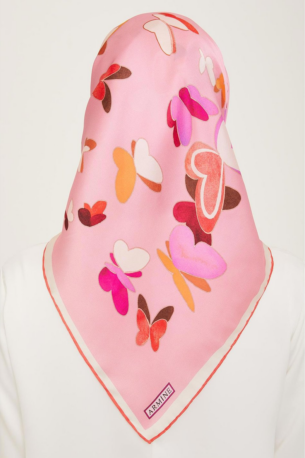 Armine 24Summer Silk Scarf-4 Fuchsia
