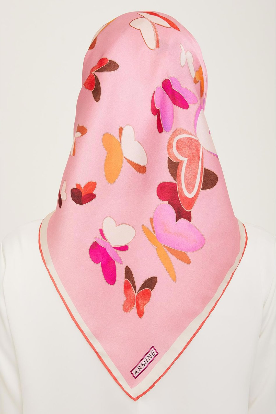 Armine 24Summer Silk Scarf-4 Fuchsia
