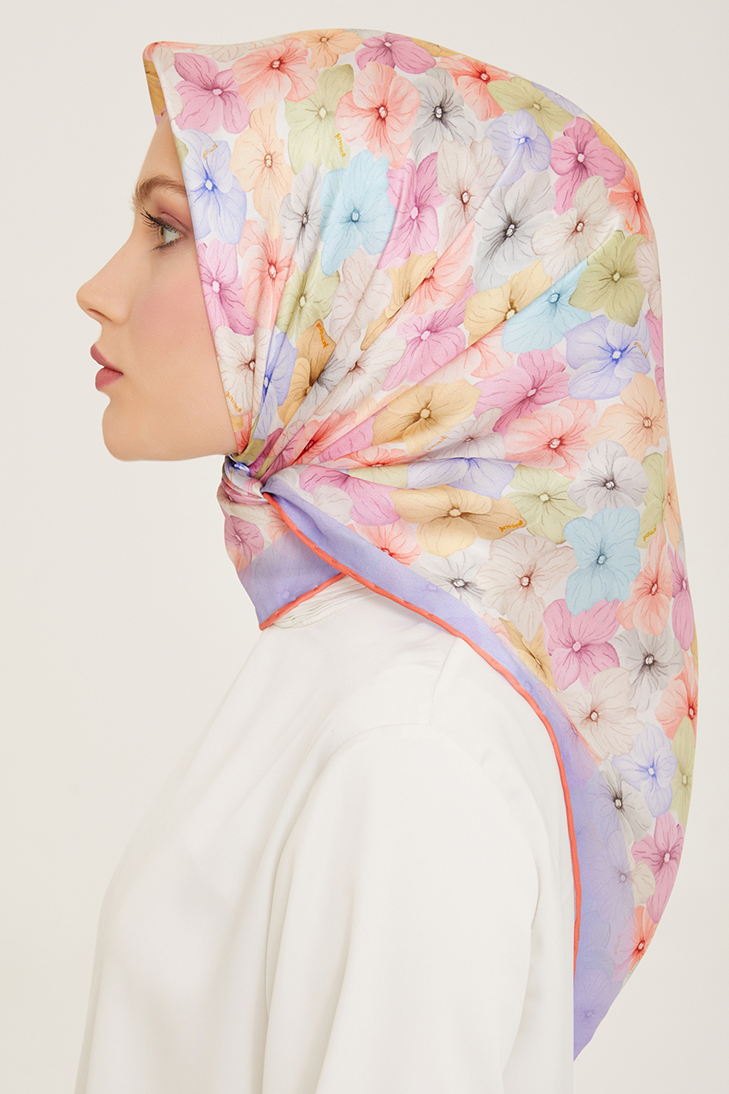 Armine 24yaz İpek Eşarp-7 Mor