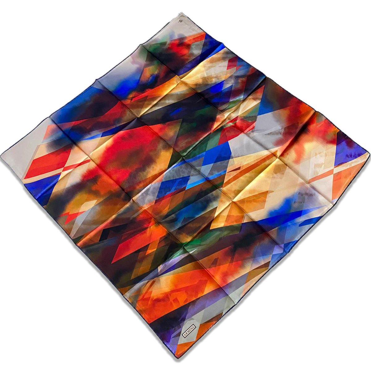 Armine 24Summer Silk Scarf-9 Turquoise