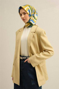 Armine 25 Yaz 9303 Saf İpek Twill Eşarp Yağ Yeşili