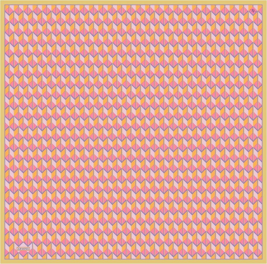 Armine 25 Yaz 9309 Saf İpek Twill Eşarp Pembe