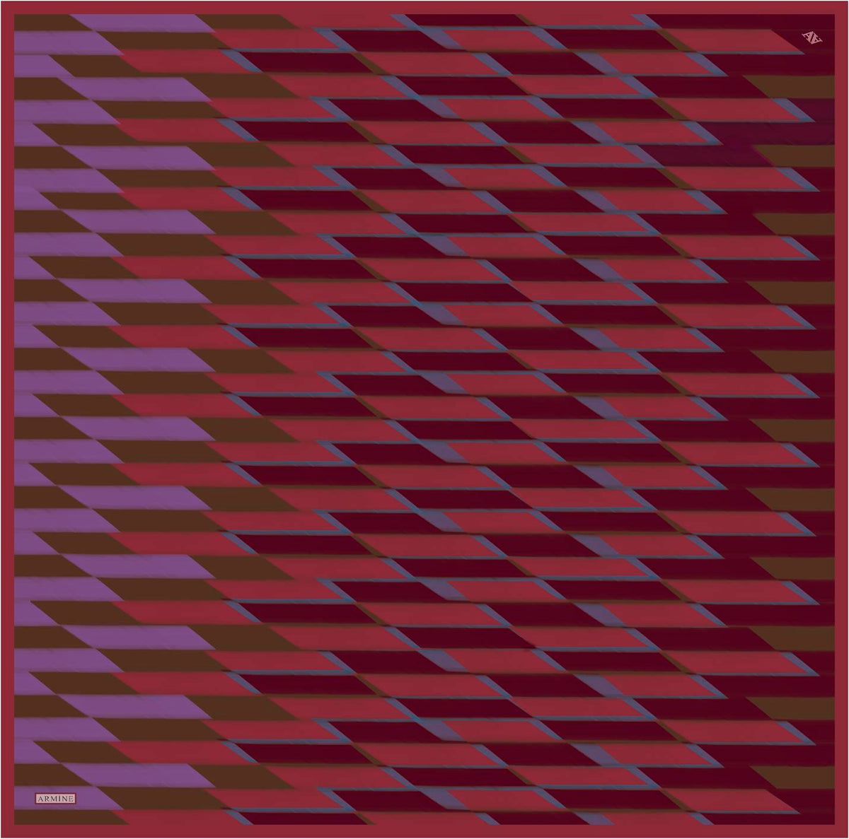 Armine 25 Yaz 9325 Saf İpek Twill Eşarp Bordo