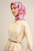 Armine 25 Yaz 9329 Saf İpek Twill Eşarp Fuşya