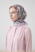 Armine 25 Yaz 9332 Saf İpek Twill Eşarp Lila