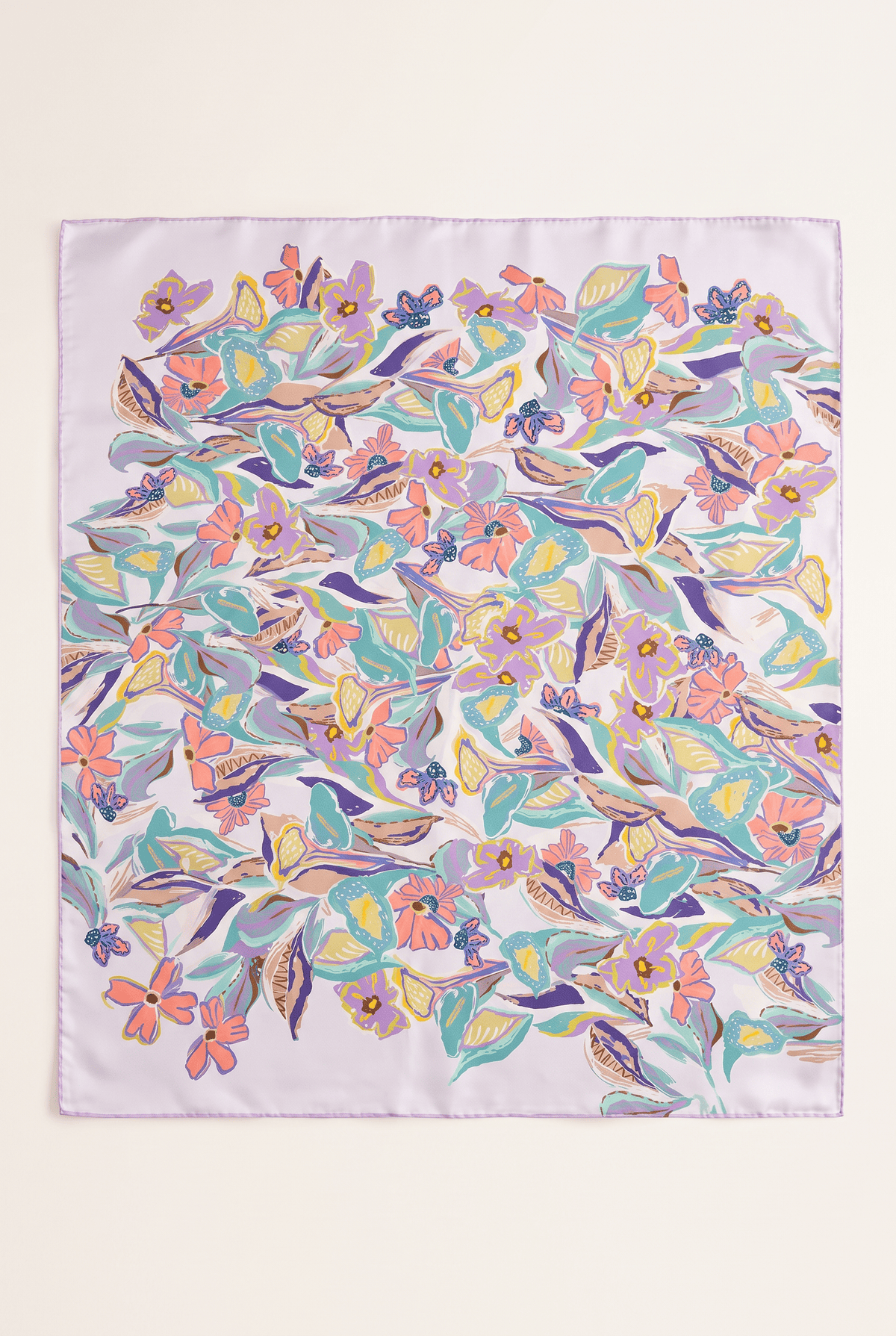 Armine 25 Yaz 9332 Saf İpek Twill Eşarp Lila