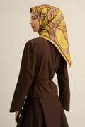 Armine 25 Yaz 9333 Saf İpek Twill Eşarp Yağ Yeşili
