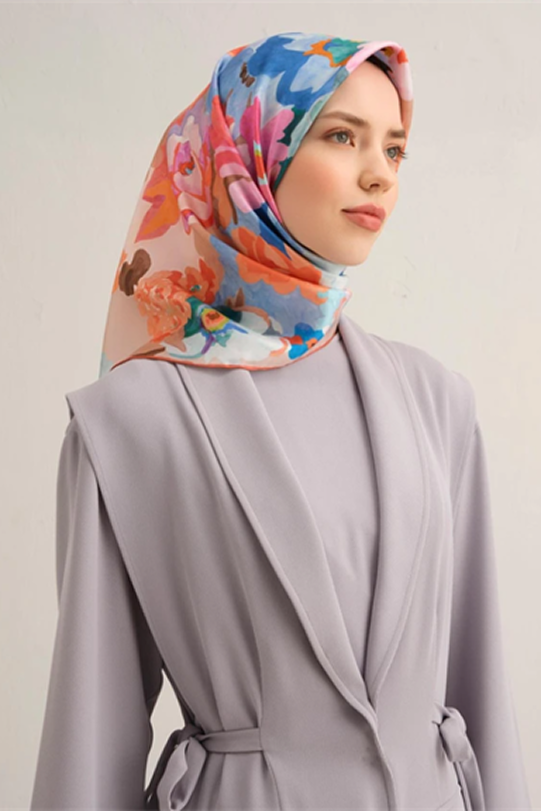 Armine 25 Yaz 9334 Saf İpek Twill Eşarp Vizon