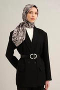 Armine 25 Yaz 9335 Saf İpek Sura Eşarp Siyah