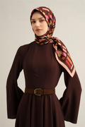 Armine 25 Yaz 9341 Saf İpek Sura Eşarp Bordo