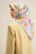 Armine 25 Yaz 9342 Saf İpek Twill Eşarp Lila