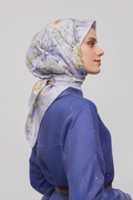 Armine 25 Yaz 9347 Saf İpek Twill Eşarp Lila