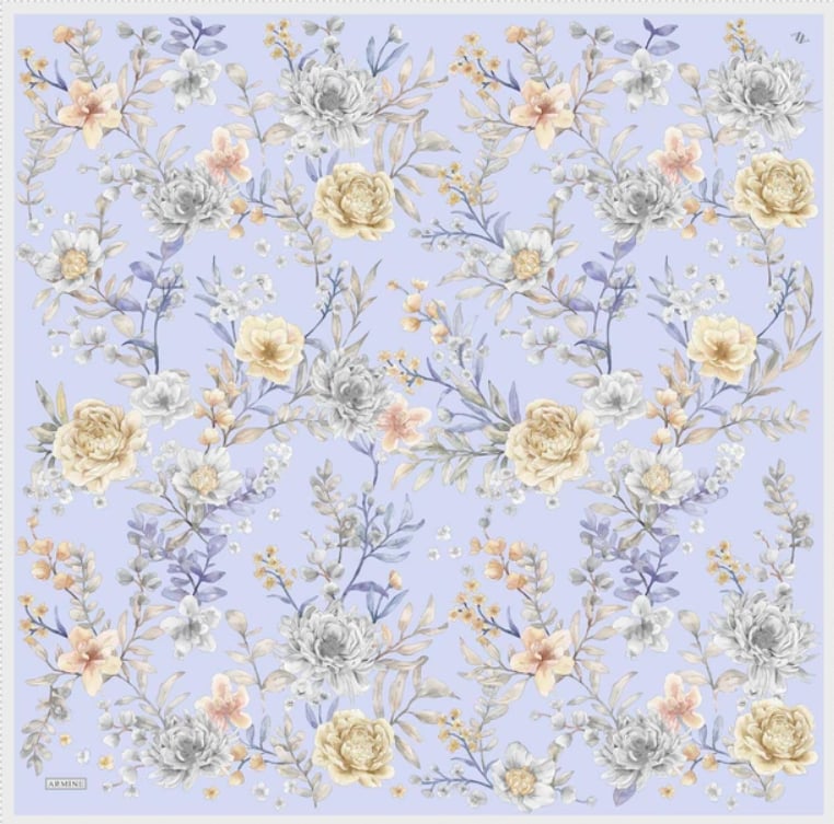 Armine 25 Yaz 9347 Saf İpek Twill Eşarp Lila