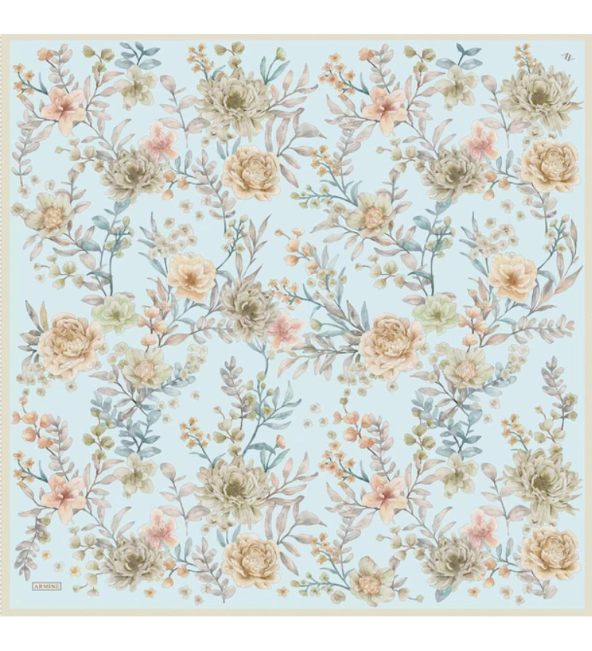 Armine 25 Yaz 9347 Saf İpek Twill Eşarp Mint