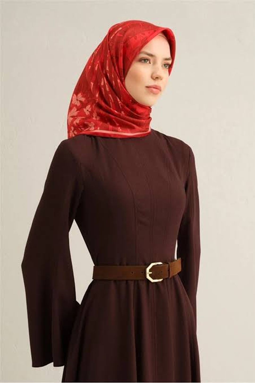 Armine 25 Yaz 9353 Saf İpek Sura Eşarp Bordo