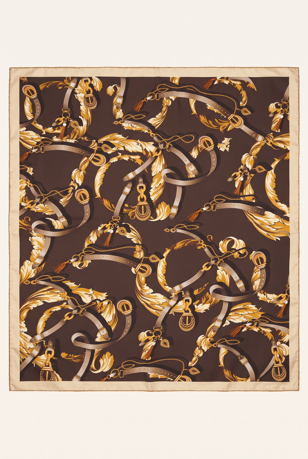Armine 25 Yaz 9363 Saf İpek Twill Eşarp Acı Kahve
