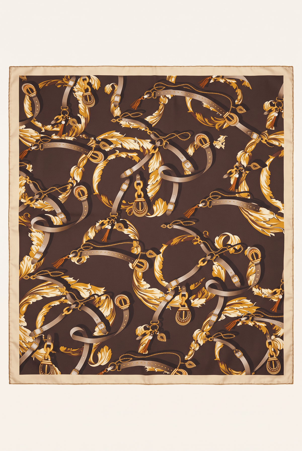 Armine 25 Yaz 9363 Saf İpek Twill Eşarp Acı Kahve