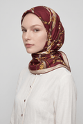 Armine 25 Yaz 9363 Saf İpek Twill Eşarp Bordo