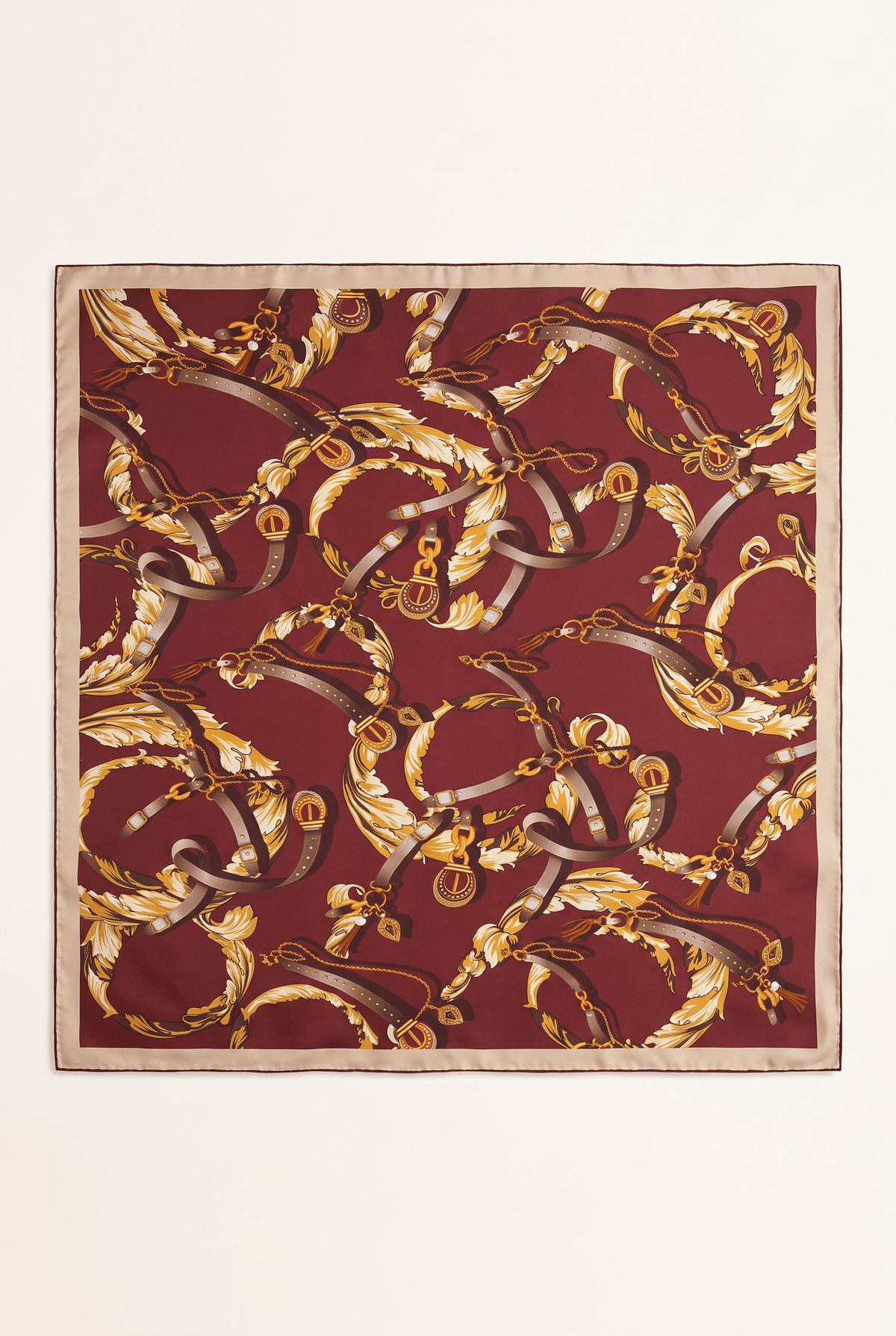 Armine 25 Yaz 9363 Saf İpek Twill Eşarp Bordo