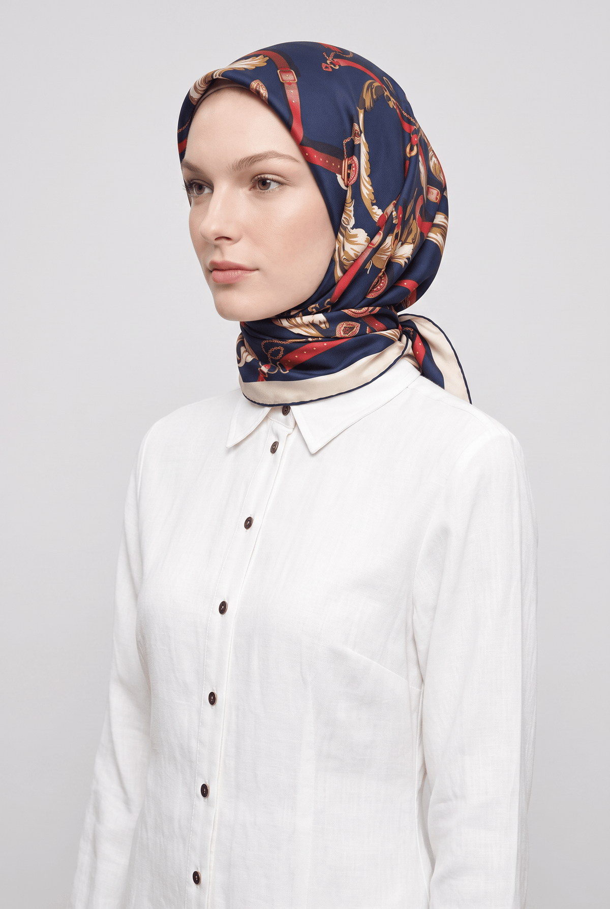 Armine 25 Yaz 9363 Saf İpek Twill Eşarp Kırmızı