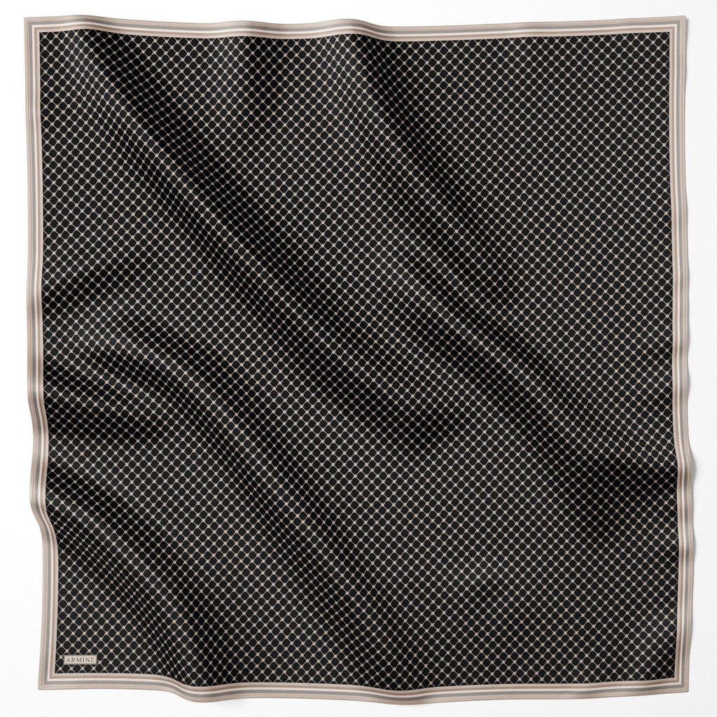 Armine 25 Yaz İpek Eşarp-1 Koyu Vizon