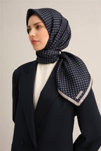 Armine 25 Yaz İpek Eşarp-1 Lacivert