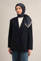 Armine 25 Yaz İpek Eşarp-1 Lacivert