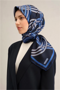 Armine 25 Yaz Sura İpek Eşarp-11 Lacivert