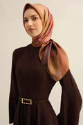 Armine 25 Summer Silk Scarf-14 Khaki Green