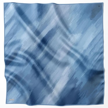 Armine 25 Summer Silk Scarf-14 Blue