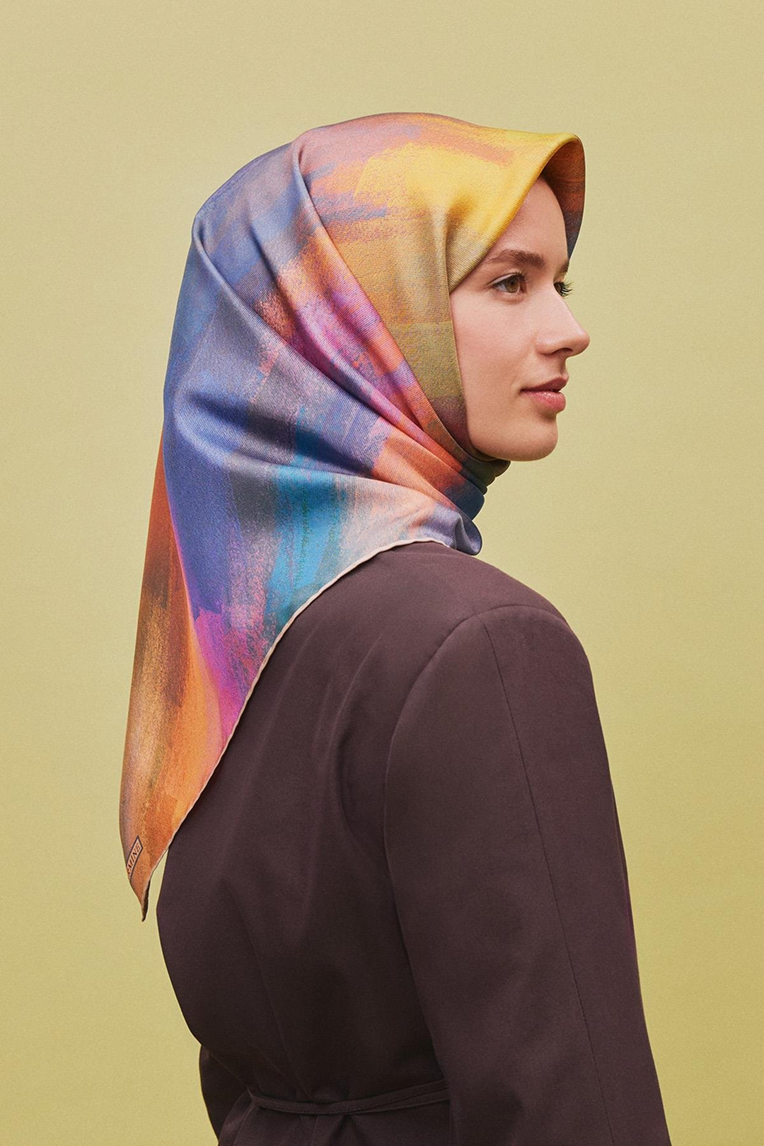 Armine 25 Summer Silk Scarf-14 Orange