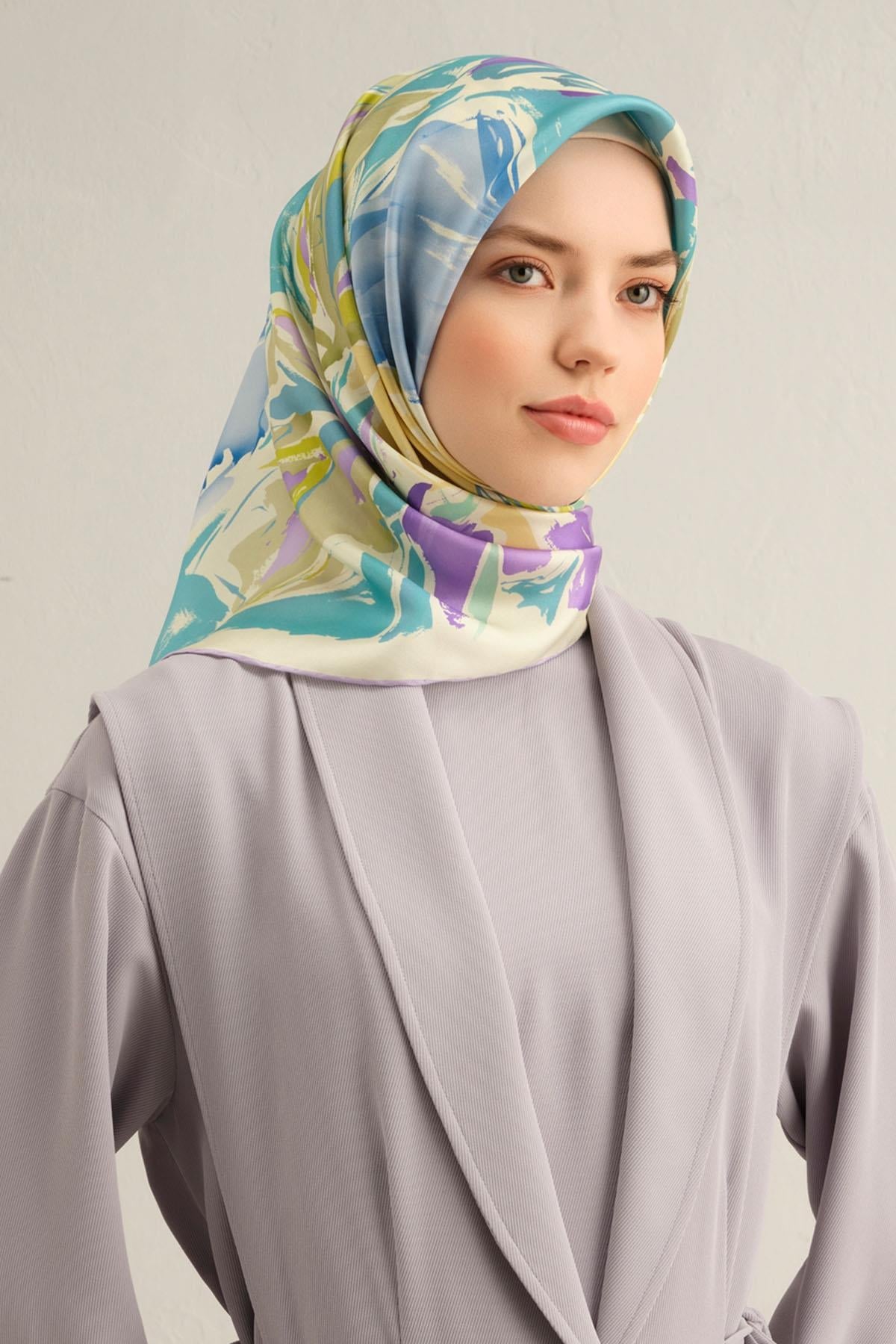 Armine 25 Yaz İpek Eşarp-3 Sarı