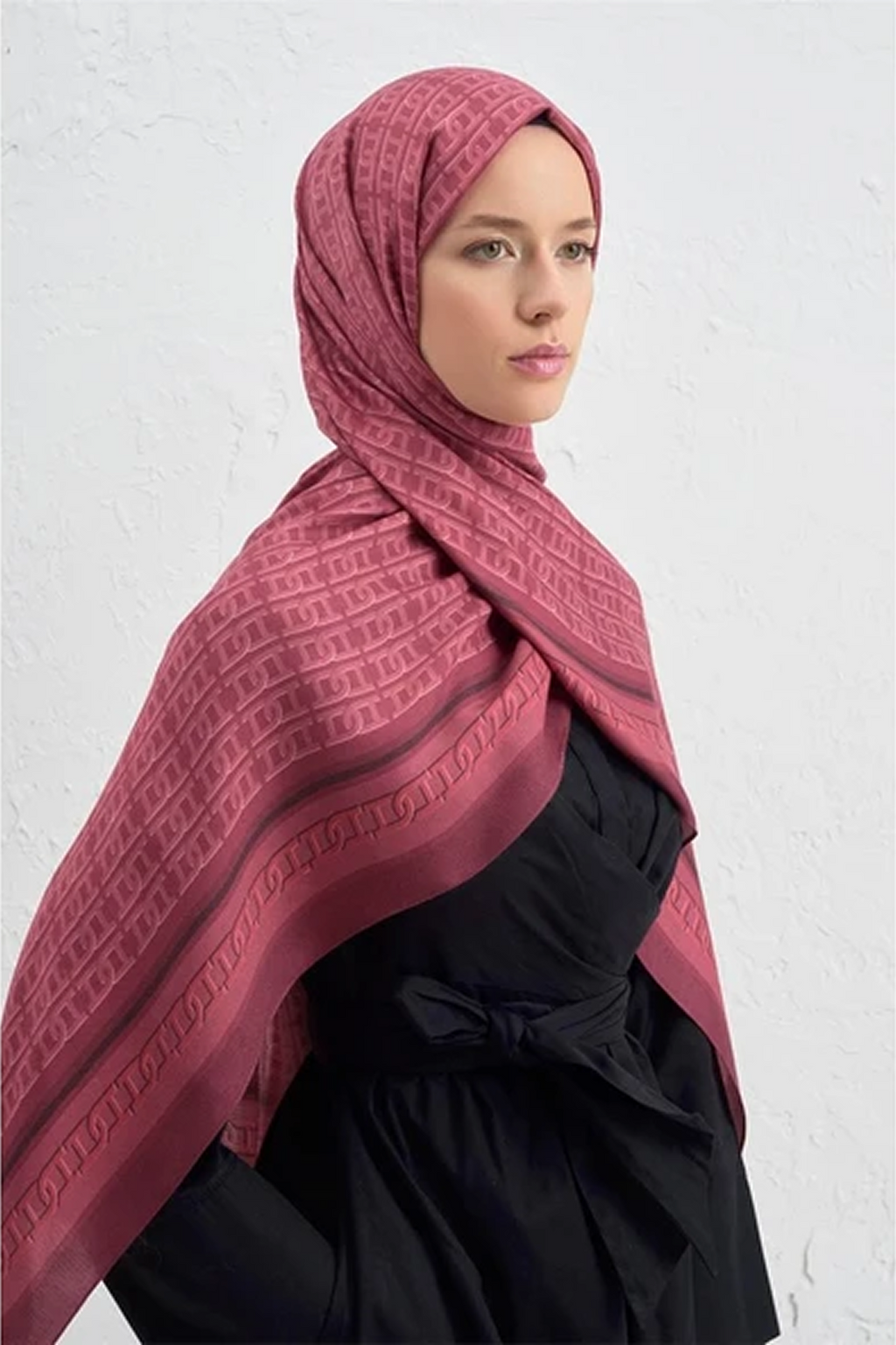 Armine 25k İpek Tensel Şal -1 Bordo