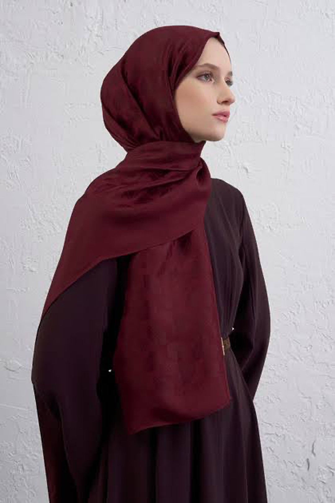 Armine 25k Visse Şal -2 Bordo