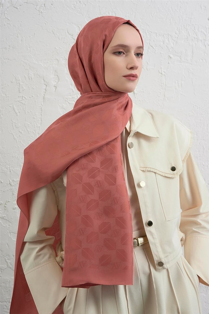 Armine 25k Visse Şal -2 Mercan