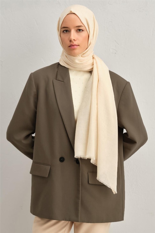 Armine 25k Yün Şal- 1001 Ekru