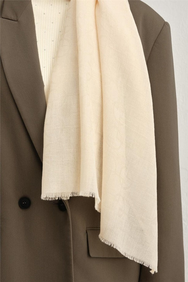 Armine 25k Yün Şal- 1001 Ekru