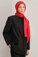 Armine 25k Yünlü Şal -1000 Kırmızı