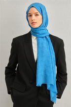 Armine 25k Yünlü Şal -1000 Mavi