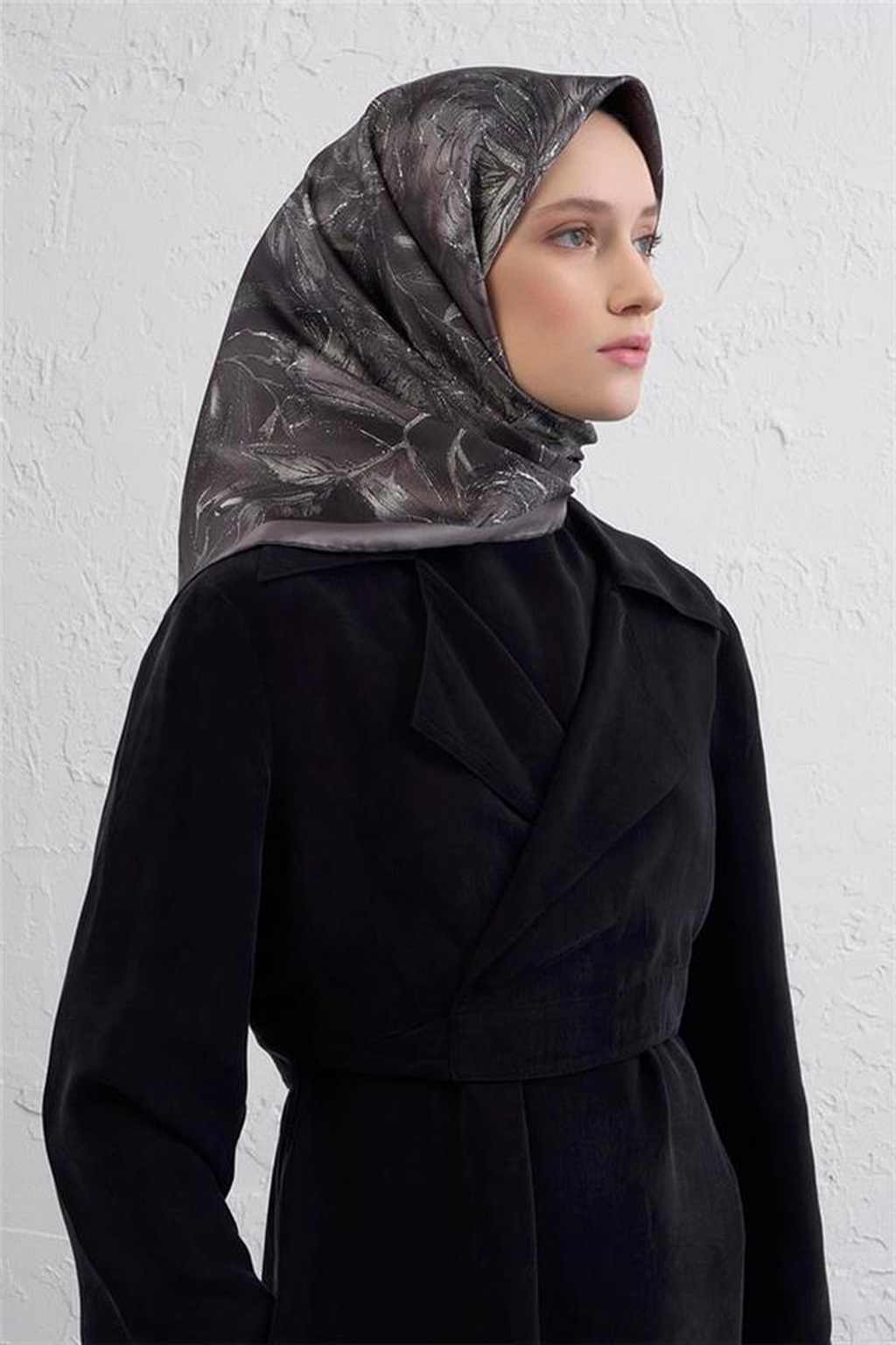Armine 25kış İpek Eşarp-10 Siyah