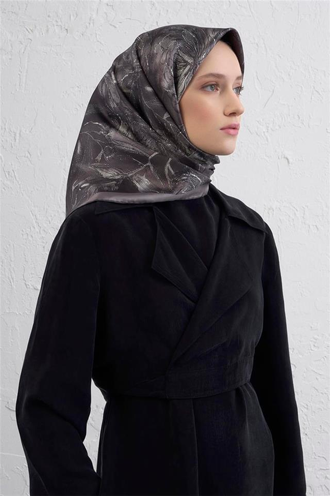 Armine 25kış İpek Eşarp-10 Siyah