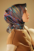 Armine 25Winter Silk Scarf-16 Smoke Gray