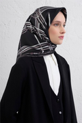 Armine 25winter Silk Scarf-16 Grey